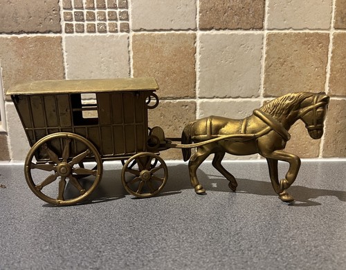 Vintage antique brass - antique, horse