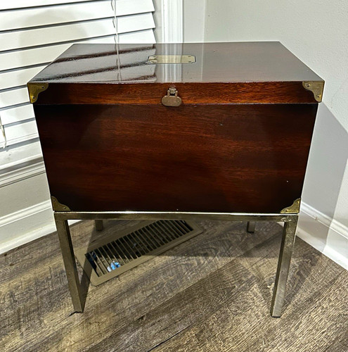 Vintage mahogany brass - mahogany,
