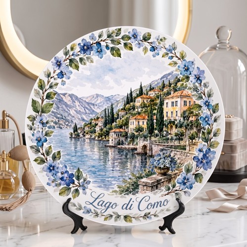 Lake como ceramic display - lake,
