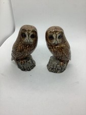 Quail 2010 Ceramics - Salt and Pepper  - Tawny Owls - excellent condition