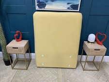 Loaf Single Ruffle Headboard In Lemond  Drizzle Brushed Cotton Rrp £495 #9211/9