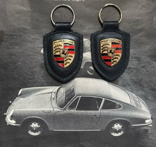 Two genuine porsche keyrings - genuine,