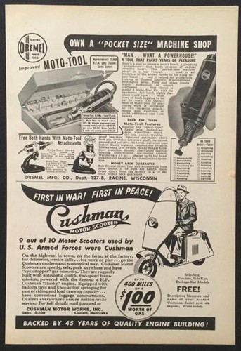 1947 cushman motor scooter - motor,