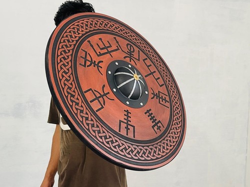Handmade wooden viking shield - handmade,