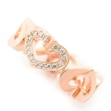 Cartier Women's C Heart Diamond Ring, 5mm, Pink Gold, 750PG