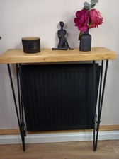 Radiator console-shelf with