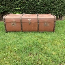 Vintage wood trunk suitcase