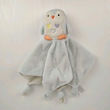 Ollie Owl Gro Company Comforter Soft Toy Soother Dou Dou Blankie Pale Blue Cream