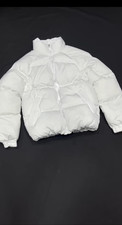 Men Puffer Jacket White Black