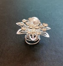 Wedding Hair Spirals Crystal Pearl Bridal Diamante Twists Bridesmaid Accessory