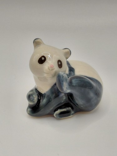 Vintage ceramic panda bear - ceramic,
