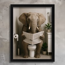 Elephant Bathroom Wall Art