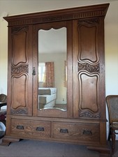 Vintage Oak Triple Wardrobe
