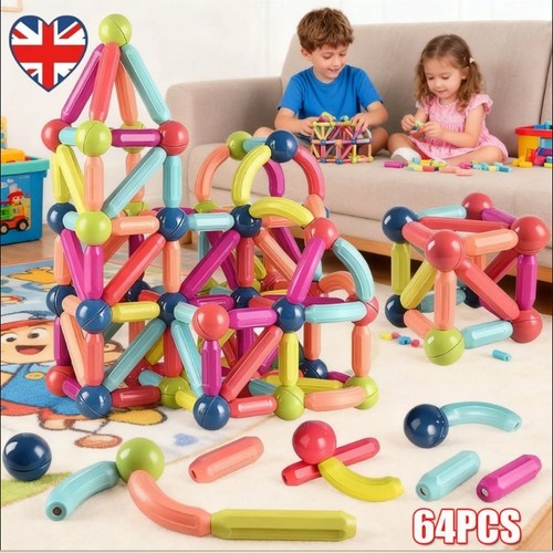 64pcs magnetic tiles building - magnetic,