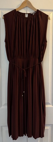Burgundy pleated midi - h&m,