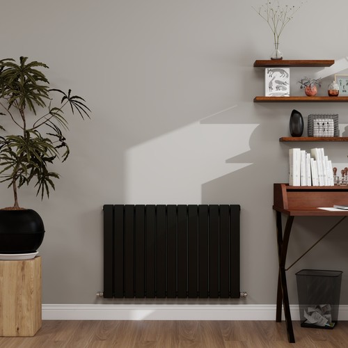 Black radiator flat panel - black,