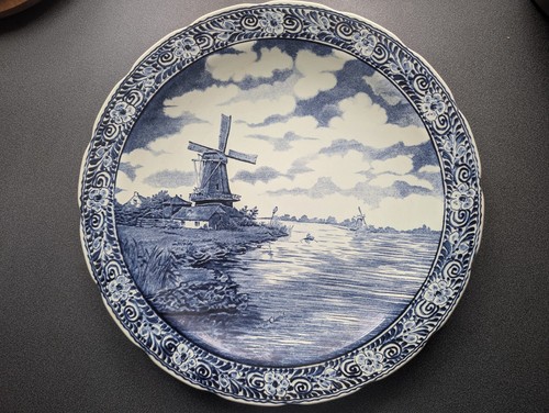 Large delft wall plate boch - delft,