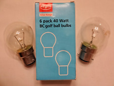 2x 40w B22 Incandescent Round Light Bulbs Bayonet Proper Lightbulb Old Fashioned