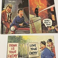 Vtg Comic Postcards By Bamforth Retro Collectible Seaside Humour