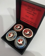 CHELTENHAM TOWN Football Club FC Badge LTD ED 2021 Box Set LEAGUE TWO PROMOTION