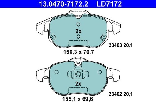 Fits ate 0470 7172 - 13.0470-7172.2, brake