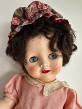 1950s Vintage 16 Inch, Hard Plastic Baby Doll, Pedigree Made In England.
