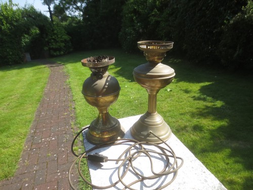 Vintage brass lamps - vintage,