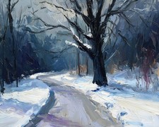 Leonid Afremov THE SNOWY PATH