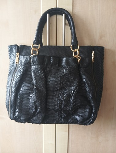 Ladies snakeskin handbag - snakeskin,