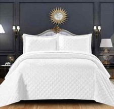 3 Piece Quilted Bedspread Bed