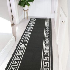 Long Hall Hallway Rug New Extra Wide Black Grey Corridor Very Narrow Floor Cheap
