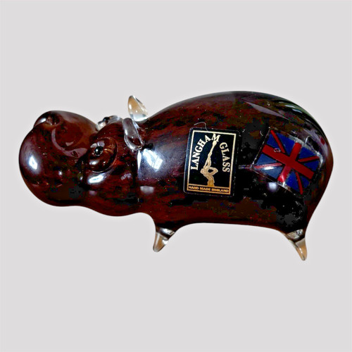 Vintage langham glass - glass, hippo