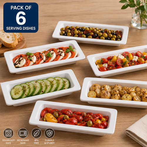 White melamine gastro tray - white,