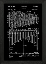 Vibraphone Patent Framed Wall