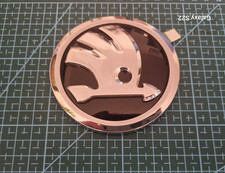 GENUINE SKODA CAR BADGE EMBLEM LOGO BLACK CHROME OCTAVIA SUPERB 3V0853621A SKODA