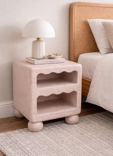 Modern sculptural pink - sculptural, bedside