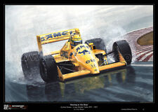 Ayrton Senna Camel Lotus Limited Edition F1 Art Print Large A2 Size