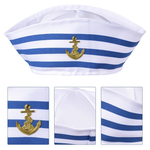 White sailor hat - hat, adult