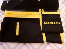 Stanley Jr Kids Tool Belt Black Yellow Multiple Pockets Adjustable Waist 5+