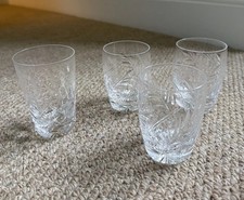 4 Vintage Crystal Cut Glass