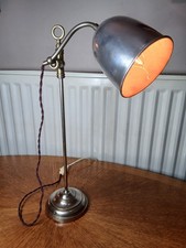 Antique F&S Rise & Fall Desk Lamp c.1910 Library Reading Light
