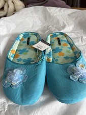 George Women's Slippers Size 5-6 with Labels Brand New Blue and Grey with Tags