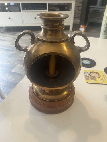 Brass vase form candle - vase,