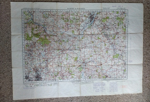 Vintage ordnance survey map - vintage,