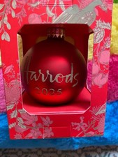 Harrods 2025 Red Christmas  Bauble New Unopened