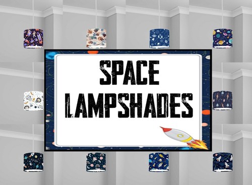 Space lampshade 20cm 30cm kids - lampshade,