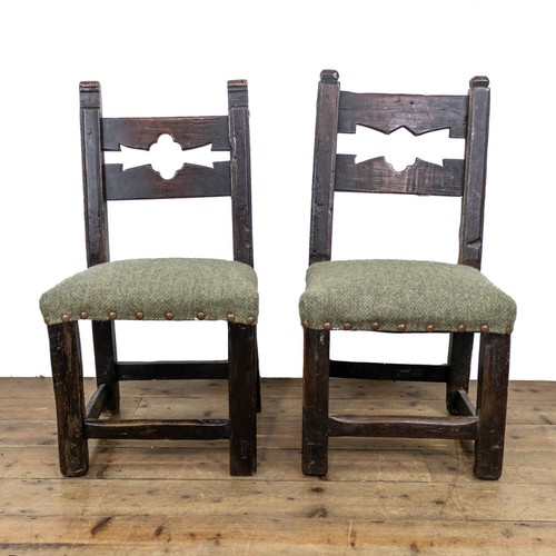 Pair antique cottage chairs - of,