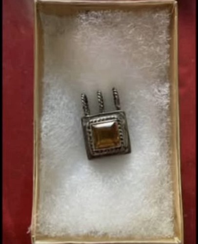 Vintage 925 silver citrine - vintage,
