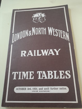 1921 - LONDON & NORTH WESTERN RAILWAY TIMETABLE - 184 PAGES WITH MAPS