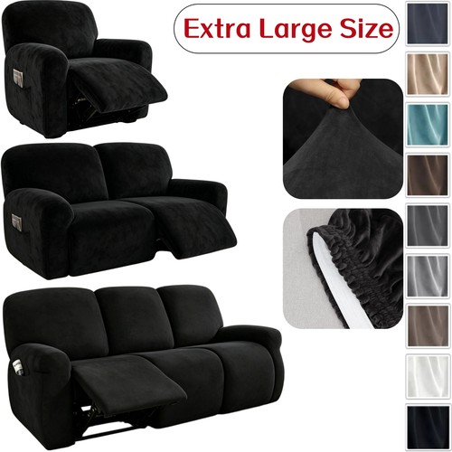 Extra wide velvet recliner - extra,